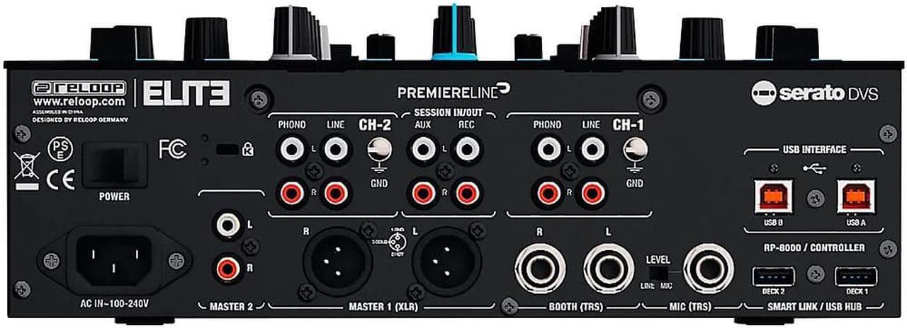 Alt view image 9 of 11 - Reloop ELITE 2-Channel DVS Battle Mixer for Serato DJ Pro