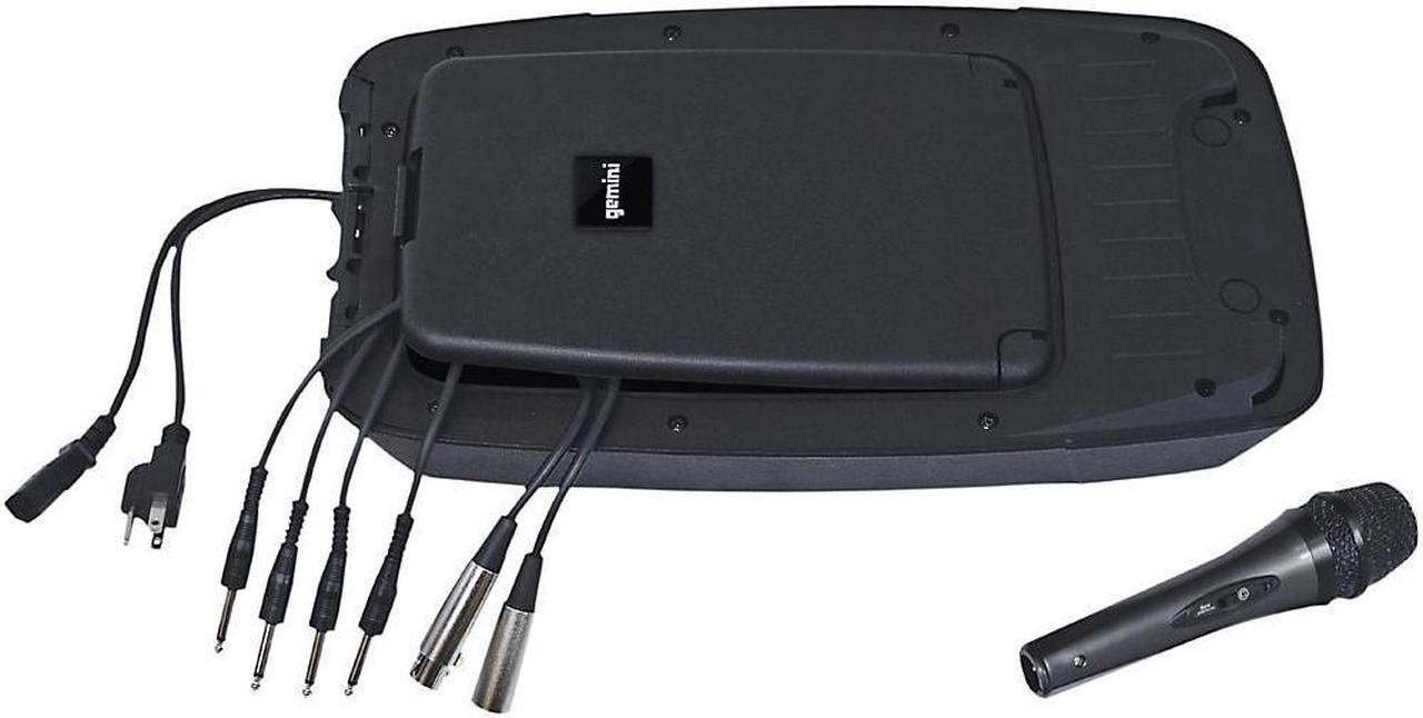 Alt view image 11 of 14 - Gemini ES-210MXBLU Portable 10 Inch Passive Powered PA Speaker System w/ Mic