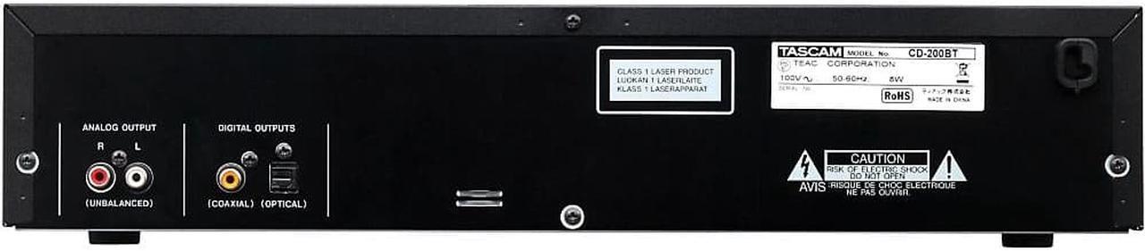 Alt view image 8 of 15 - TASCAM CD-200BT Professional 2U Rackmountable CD Player & Bluetooth Receiver