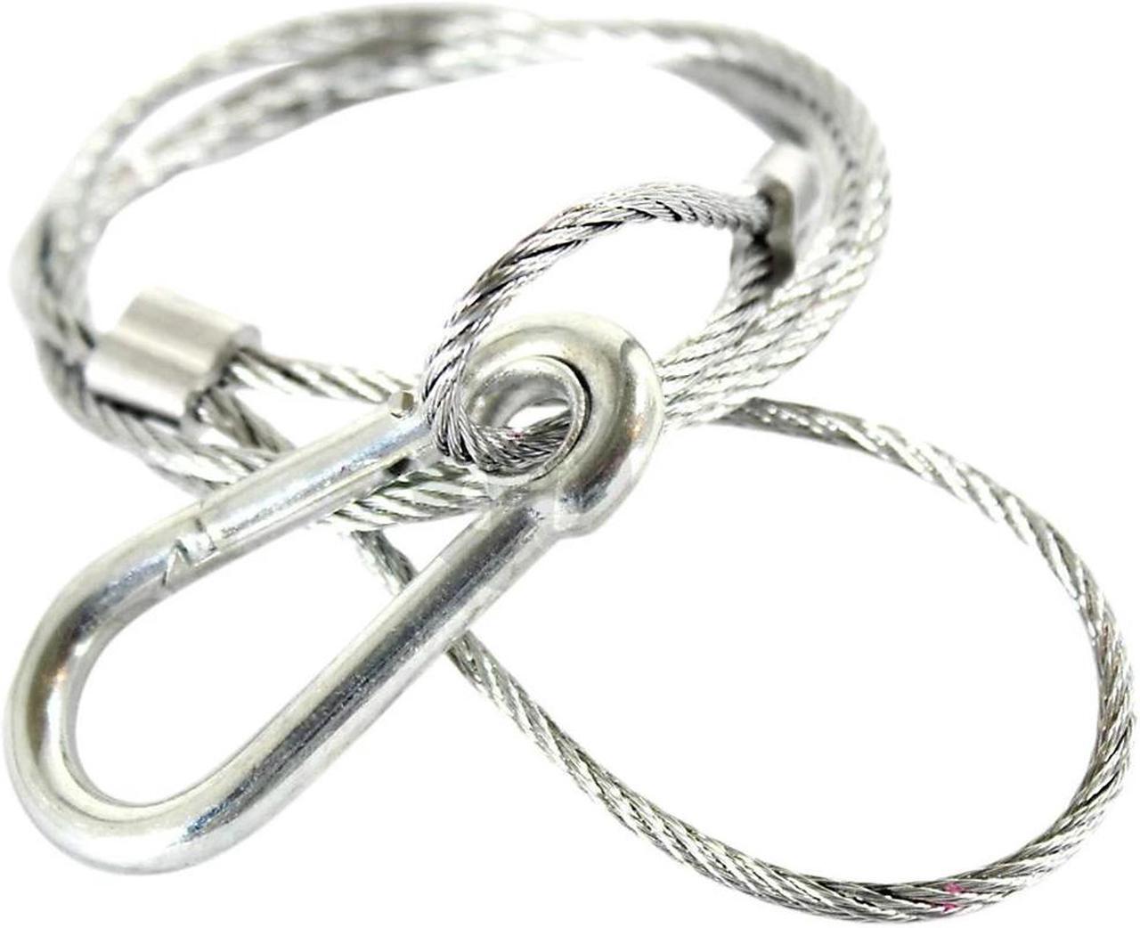 Alt view image 7 of 15 - Steel Light Fixture Safety Cable With Latch 30 In