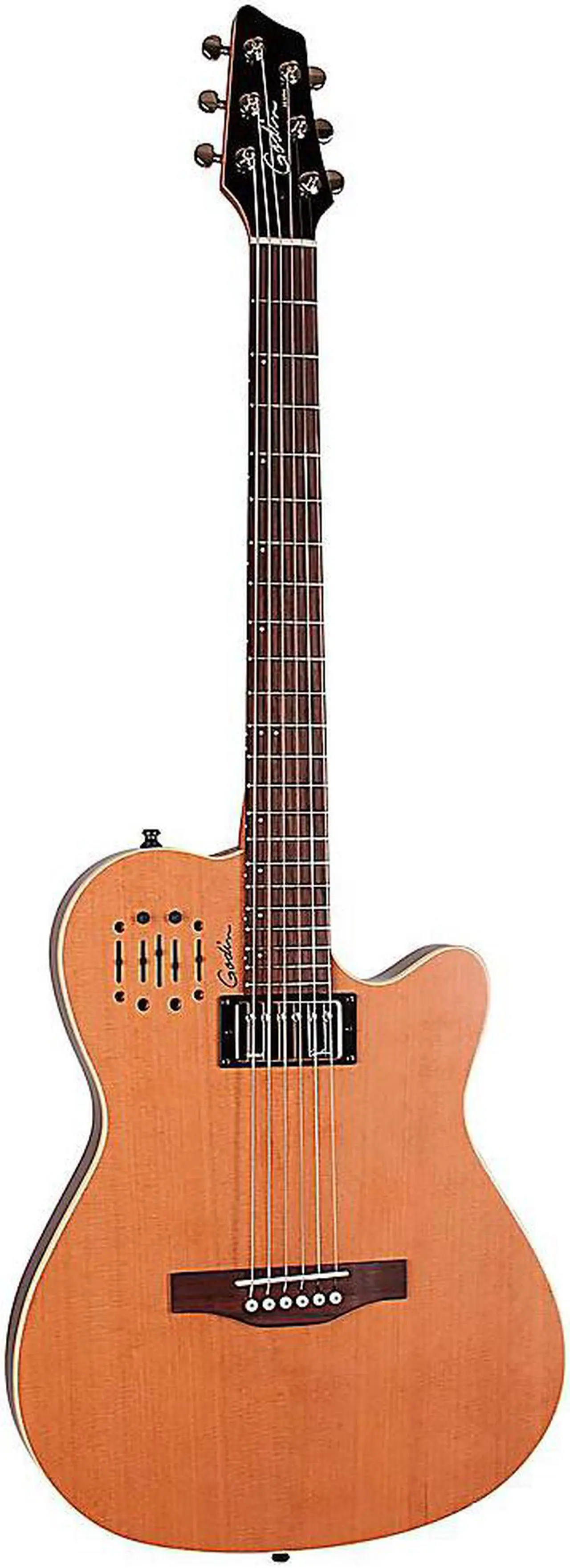 Alt view image 2 of 9 - Godin A6 Ultra Semi-Acoustic-Electric Guitar Natural Cedar