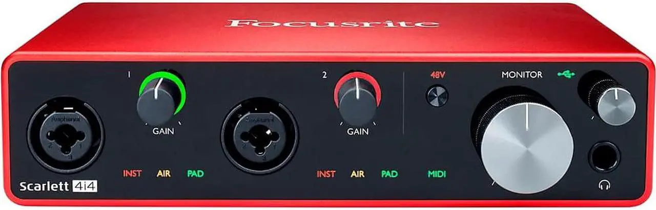 Alt view image 10 of 13 - Focusrite Scarlett 4i4 3rd Generation Audio Interface