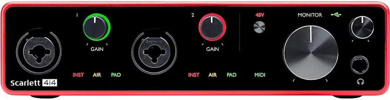 Alt view image 11 of 13 - Focusrite Scarlett 4i4 3rd Generation Audio Interface