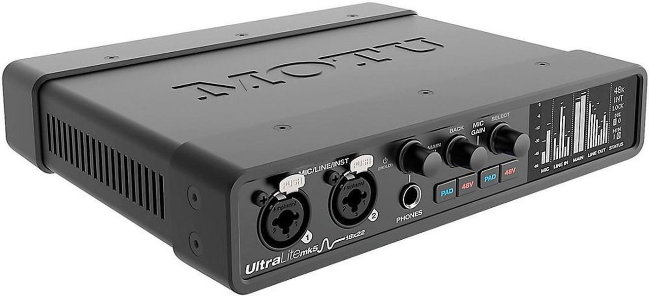 Alt view image 11 of 13 - Motu UltraLite-mk5 18x22 USB Audio Interface with DSP, Mixing and Effects