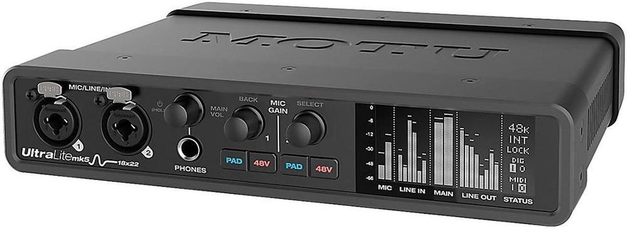 Alt view image 12 of 13 - Motu UltraLite-mk5 18x22 USB Audio Interface with DSP, Mixing and Effects