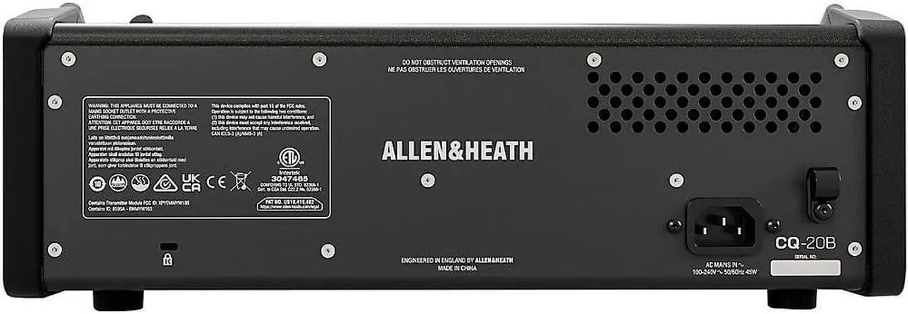 Alt view image 12 of 12 - Allen & Heath CQ-20B Digital Mixer With Wi-Fi and Bluetooth Connectivity