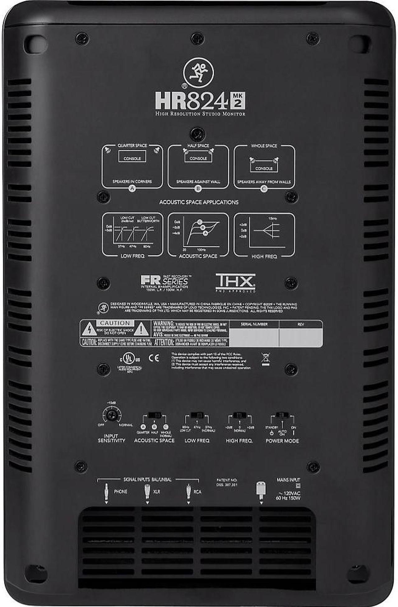 Alt view image 10 of 10 - Mackie HR824MK2 8In 2-Way Active Studio Monitor Active / Powered Studio Monitor