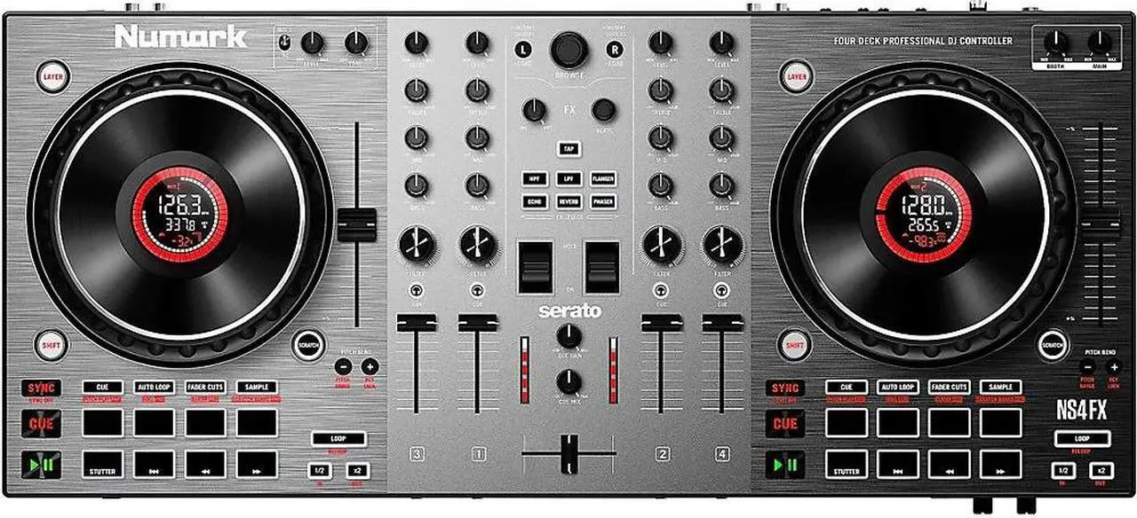 Alt view image 4 of 10 - RANE FOUR Advanced Four-Channel Stems DJ Controller Black