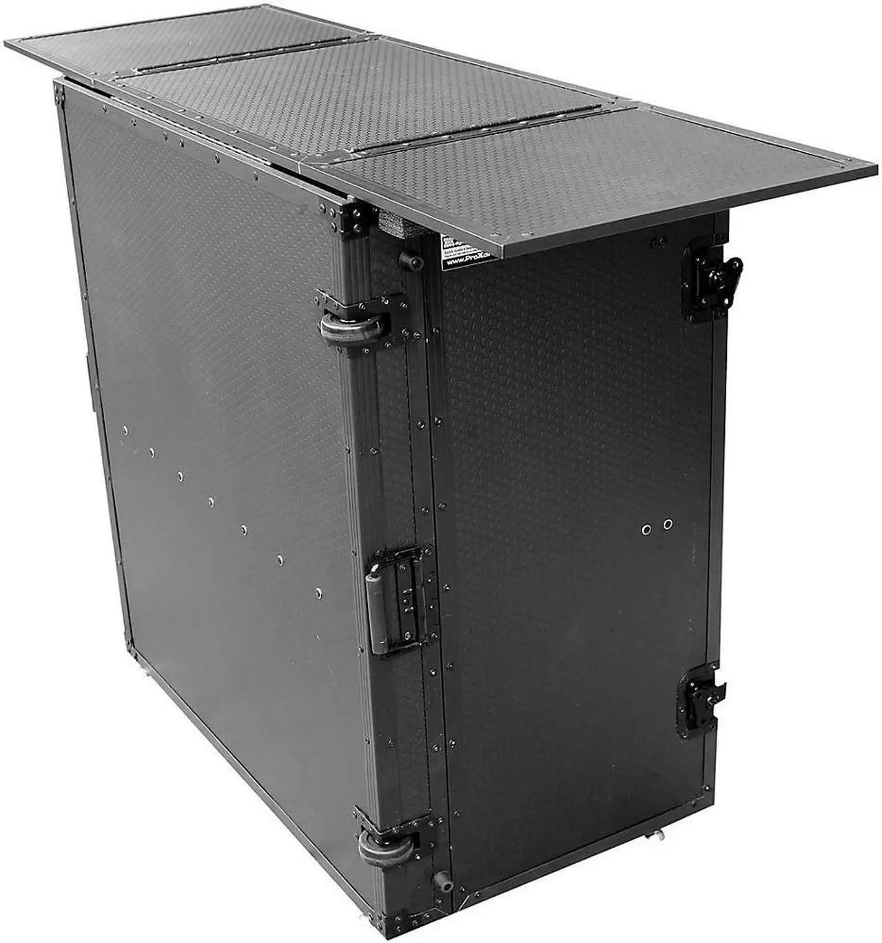 Alt view image 10 of 18 - prox transformer series fold away dj performance desk facade w/ wheels