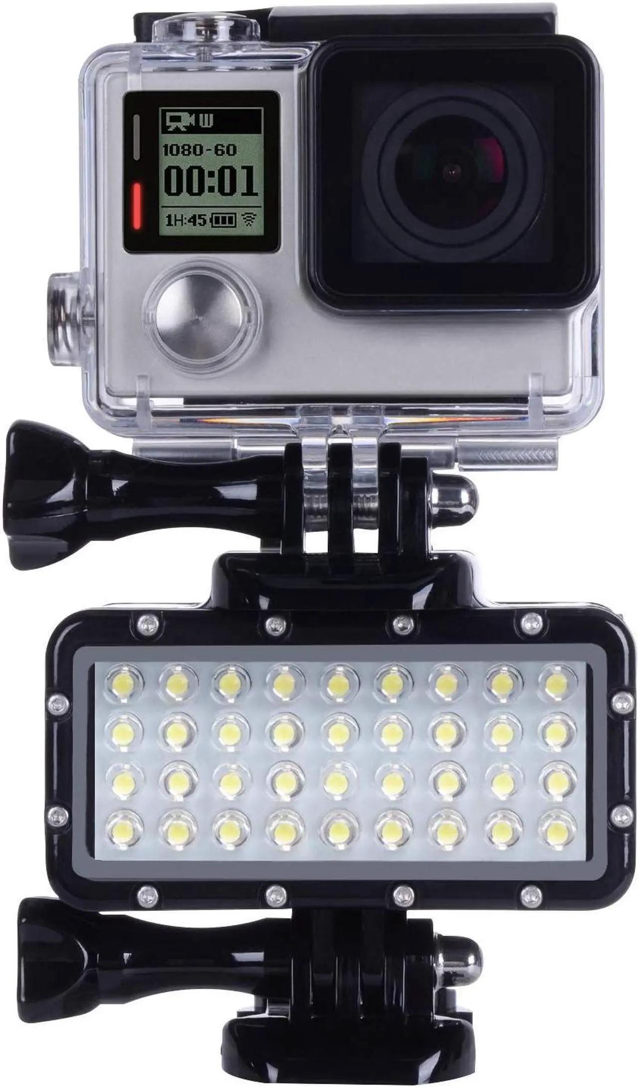 Alt view image 4 of 7 - Diving Light High Power Dimmable Waterproof LED Video Light Fill Night Light Diving Underwater Light Waterproof 147ft / 45m for Gopro Hero 8 Hero 7 Hero 6 5 5S 4 4S 3+ 2 SJCAM YI Action Cameras