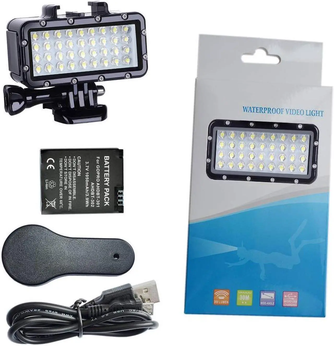 Alt view image 7 of 7 - Diving Light High Power Dimmable Waterproof LED Video Light Fill Night Light Diving Underwater Light Waterproof 147ft / 45m for Gopro Hero 8 Hero 7 Hero 6 5 5S 4 4S 3+ 2 SJCAM YI Action Cameras