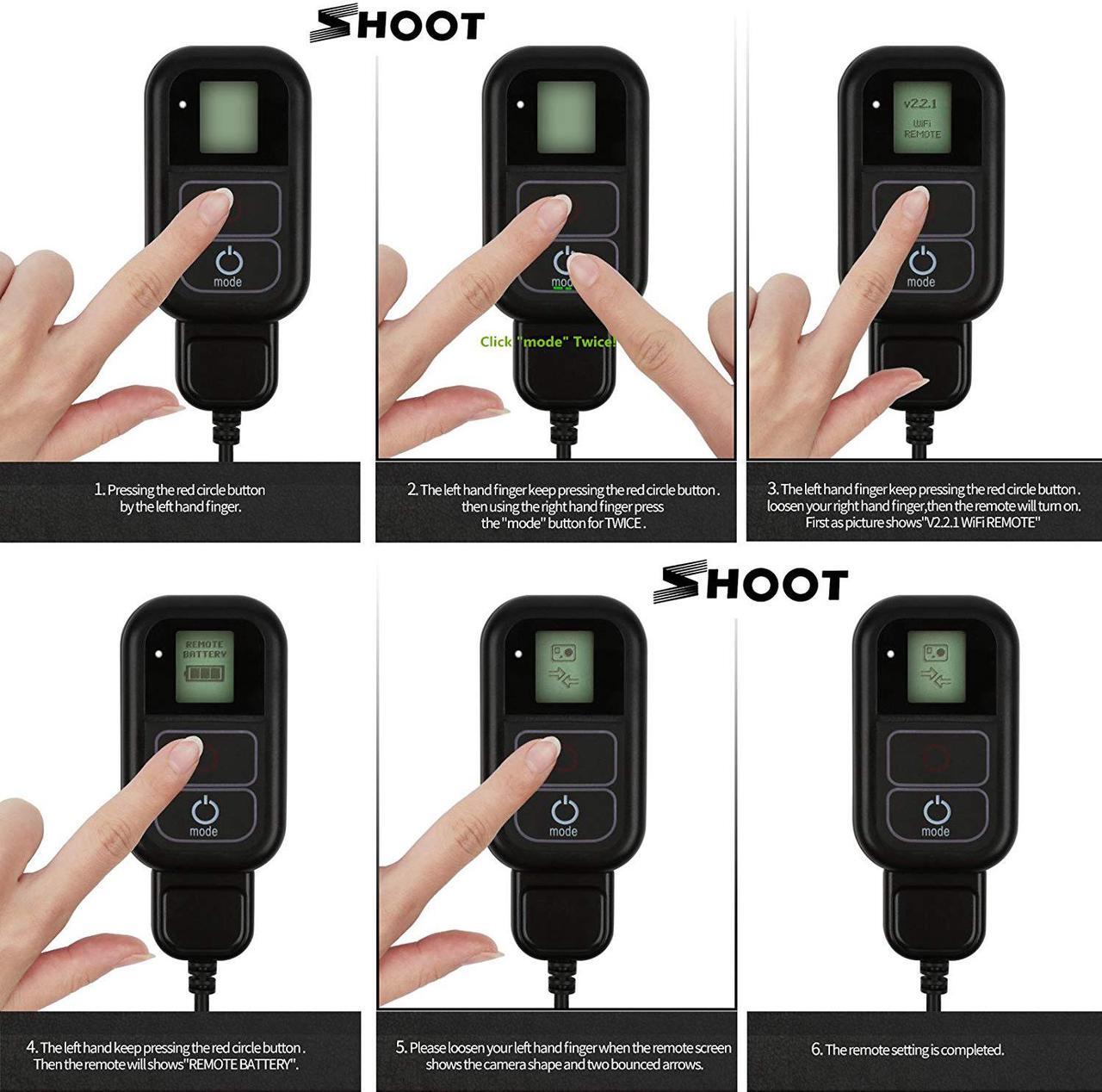 Alt view image 5 of 7 - Waterproof Smart Remote Control for GoPro Hero 8 7 Black 6 5 4 3 3+ 2 1 Hero + LCD 4 Session 5 Session LCD Screen Wi-Fi Wirless Built-in 500mah Battery Must Have Accessories