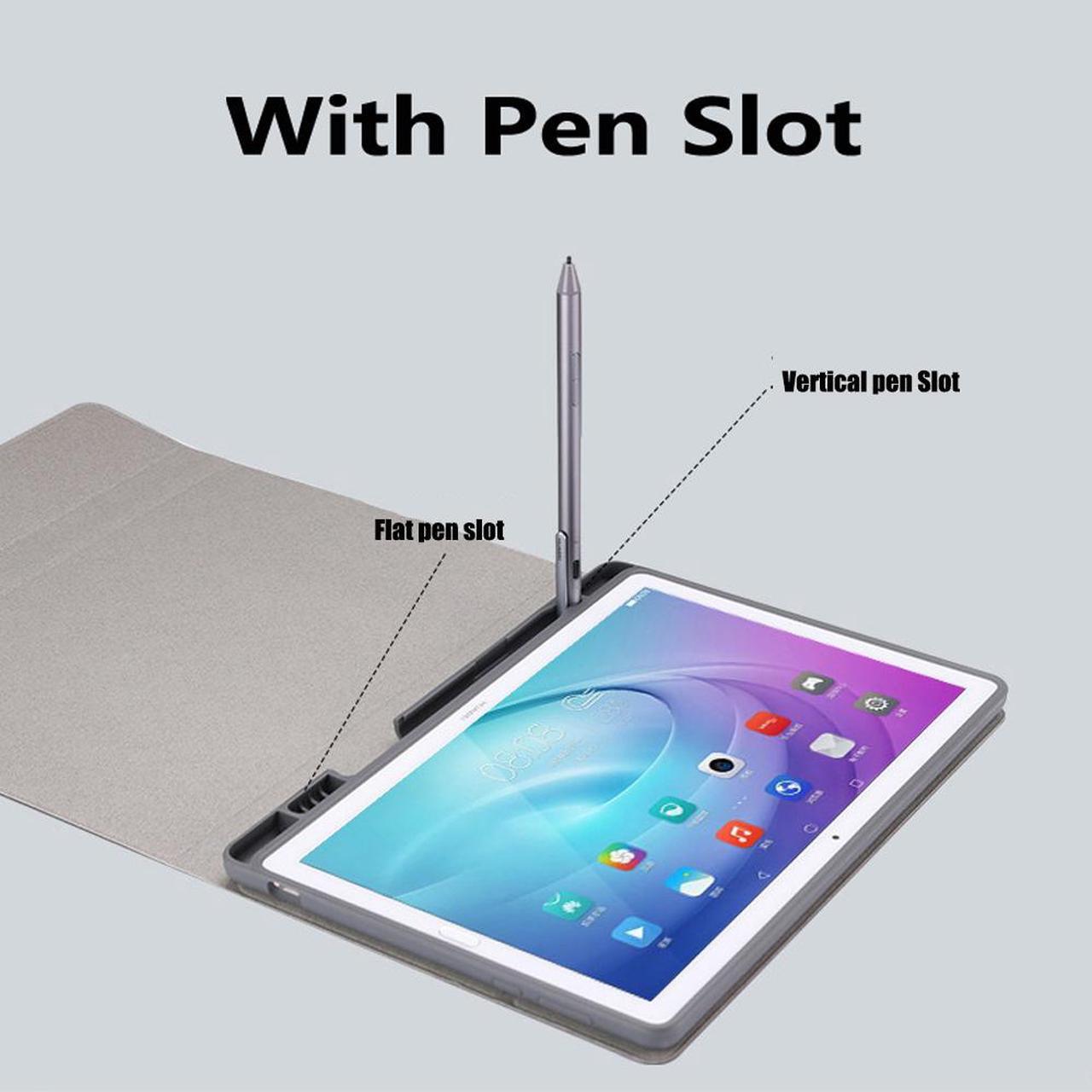 Alt view image 4 of 7 - Wireless Bluetooth Keyboard Case for Huawei Mediapad M5 Lite 10 10.1 BAH2-W09 BAH2-L09 BAH2-W19 Keyboard Cover for Huawei M5 10.1 with Pencil Holder