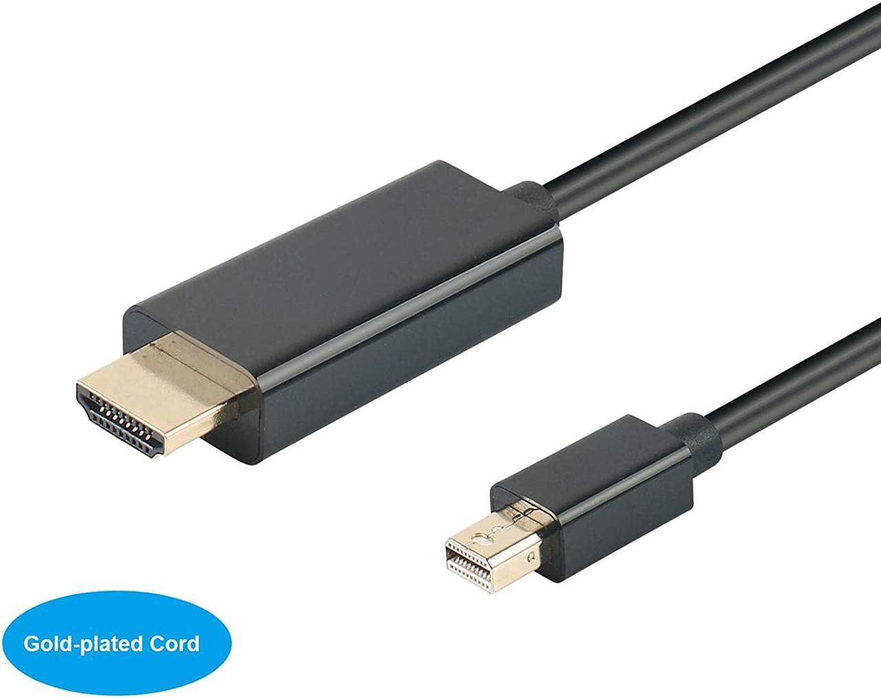 Alt view image 5 of 6 - 4K Thunderbolt Mini Displayport to HDMI 6 Feet Cable with Audio Mini DP Display Port to HDMI Adapter Converter Gold Plated Cord for MacBook Air Mac Mini Microsoft Surface Pro 3 Pro 4
