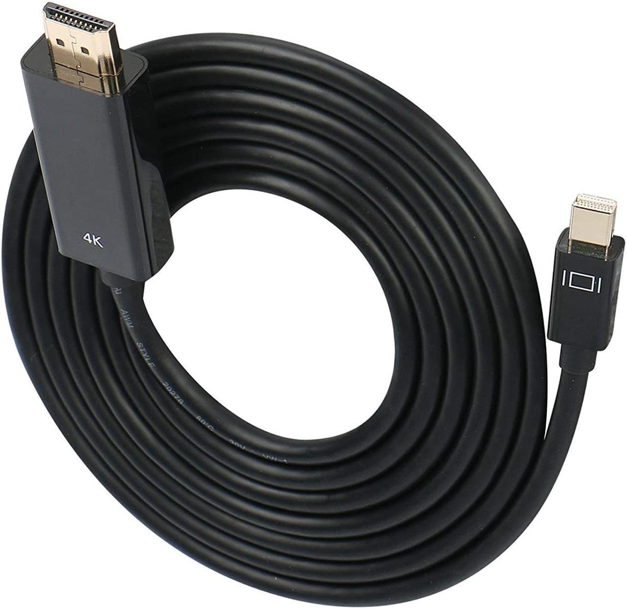 Alt view image 6 of 6 - 4K Thunderbolt Mini Displayport to HDMI 6 Feet Cable with Audio Mini DP Display Port to HDMI Adapter Converter Gold Plated Cord for MacBook Air Mac Mini Microsoft Surface Pro 3 Pro 4