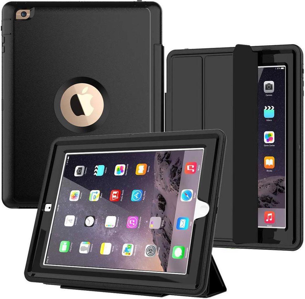 Main image of iPad 2 3 4 Case Three Layer Drop Protection Rugged Protective Heavy Duty iPad 4 Case Smart Cover with Auto Wake Sleep Function Magnetic Stand Cover for Apple iPad 2 iPad 3 iPad 4
