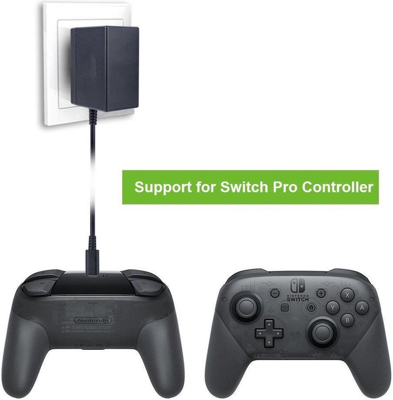 Alt view image 2 of 6 - AC Adapter Charger for Nintendo Switch, Switch Charger AC Adapter Power Supply 15V 2.6A Fast Charging Kit for Switch Dock and Pro Controller (Support TV Mode),Black