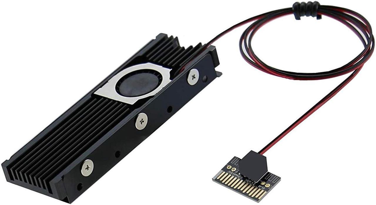 Aluminum M.2 2280 SSD Heatsinks with 20mm Fan Powerful Cooling for PCIE NVME or SATA M.2 SSD Cooler