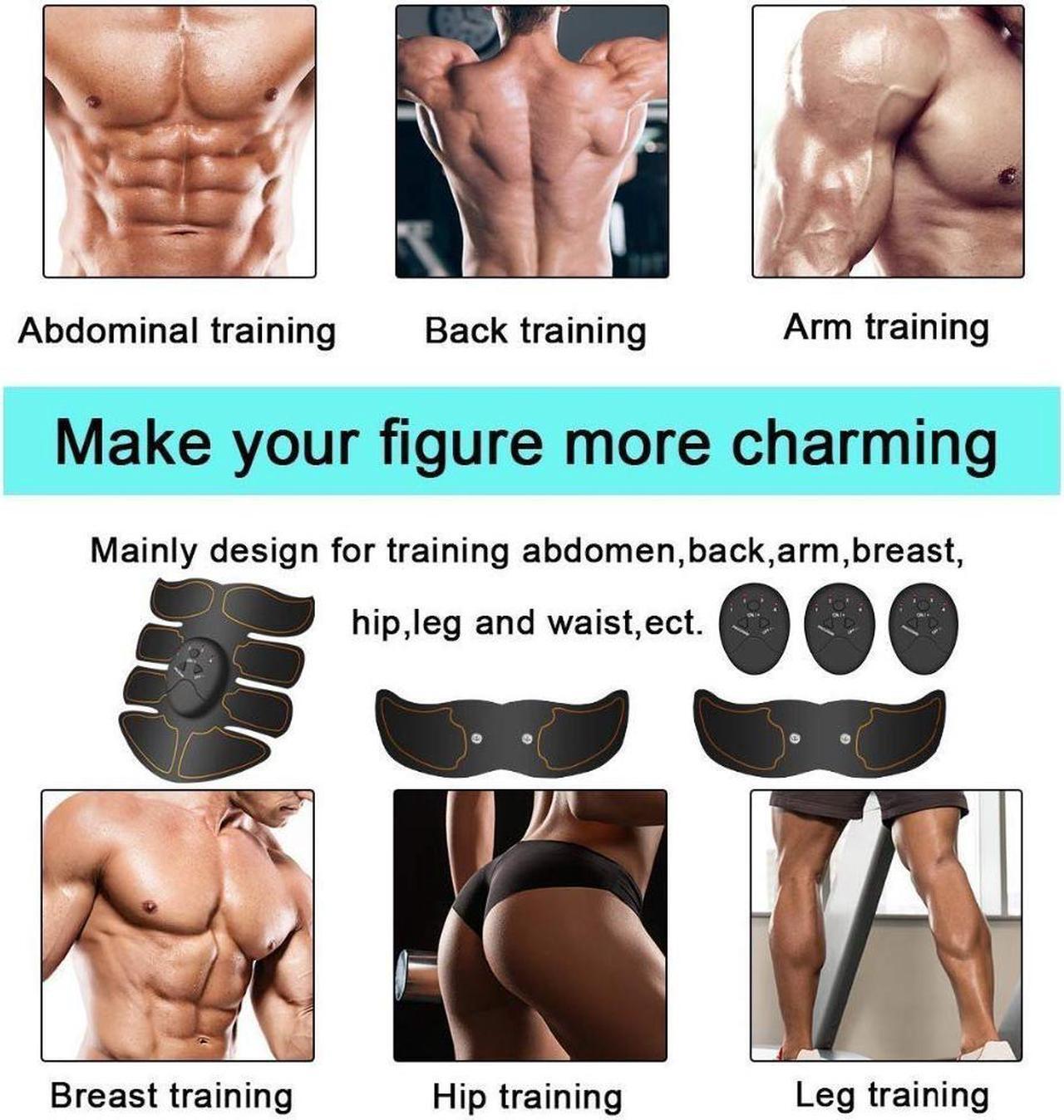 Alt view image 3 of 7 - ABS Stimulator Ultimate Muscle Toner EMS Abdominal Toning Belt for Men and Women Office Home Gym Fitness Equipment