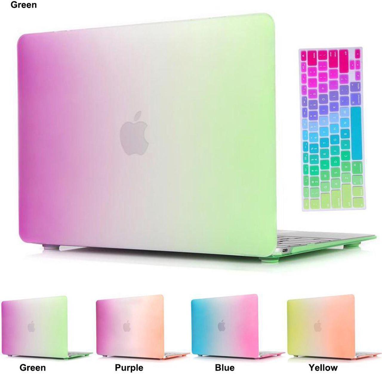 Main image of MacBook Air 11 inch Case Werleo 2-in-1 Matte Rubberized Rainbow Colorful Hard Protective Case Cover with Keyboard Skin Cover For Macbook Air 11.6"  Model A1370 / A1465