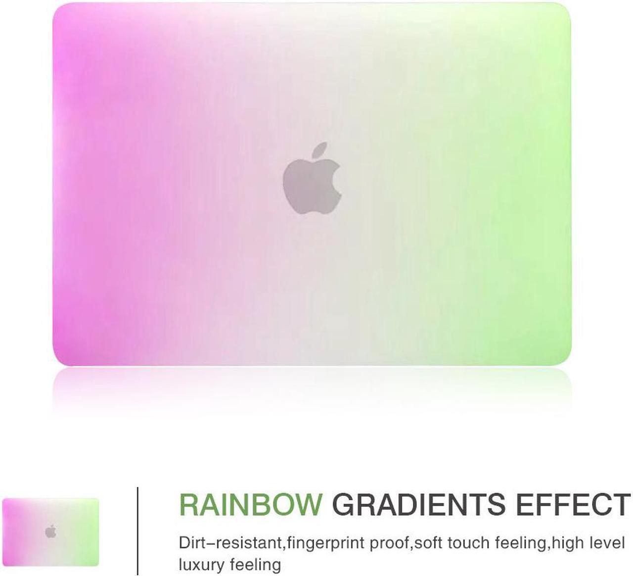 Alt view image 2 of 7 - MacBook Air 11 inch Case Werleo 2-in-1 Matte Rubberized Rainbow Colorful Hard Protective Case Cover with Keyboard Skin Cover For Macbook Air 11.6"  Model A1370 / A1465
