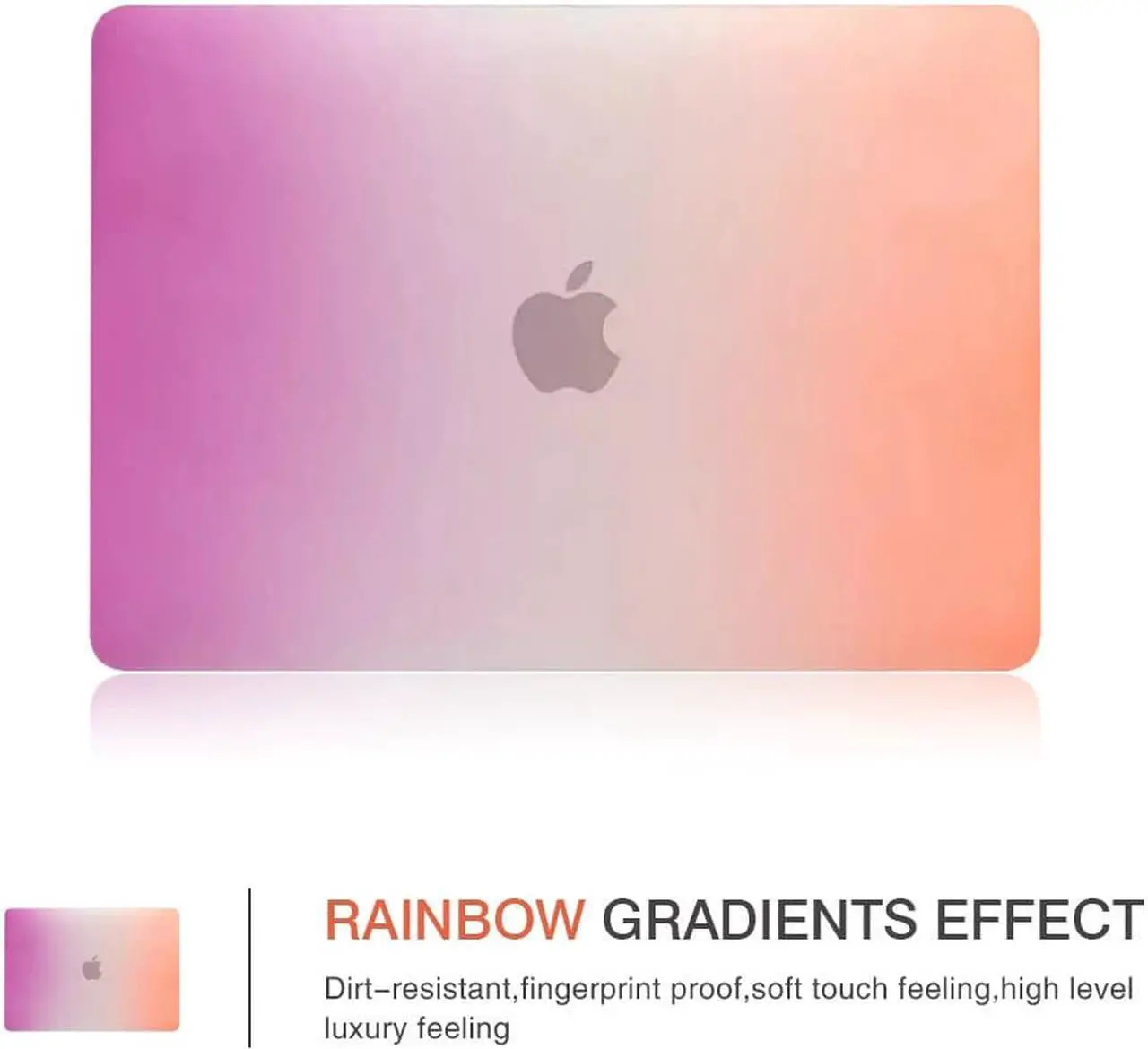 Alt view image 2 of 7 - MacBook Pro Regular 13 inch Case Werleo 2in1 Matte Rubberized Rainbow Colorful Hard Case Protective Cover + Keyboard Skin For Macbook Pro 13.3"  Model A1278