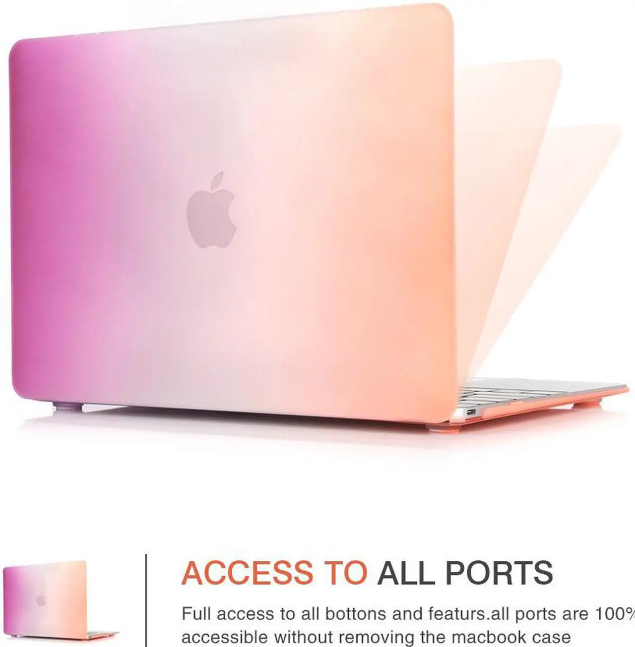 Alt view image 3 of 7 - MacBook Pro Regular 13 inch Case Werleo 2in1 Matte Rubberized Rainbow Colorful Hard Case Protective Cover + Keyboard Skin For Macbook Pro 13.3"  Model A1278