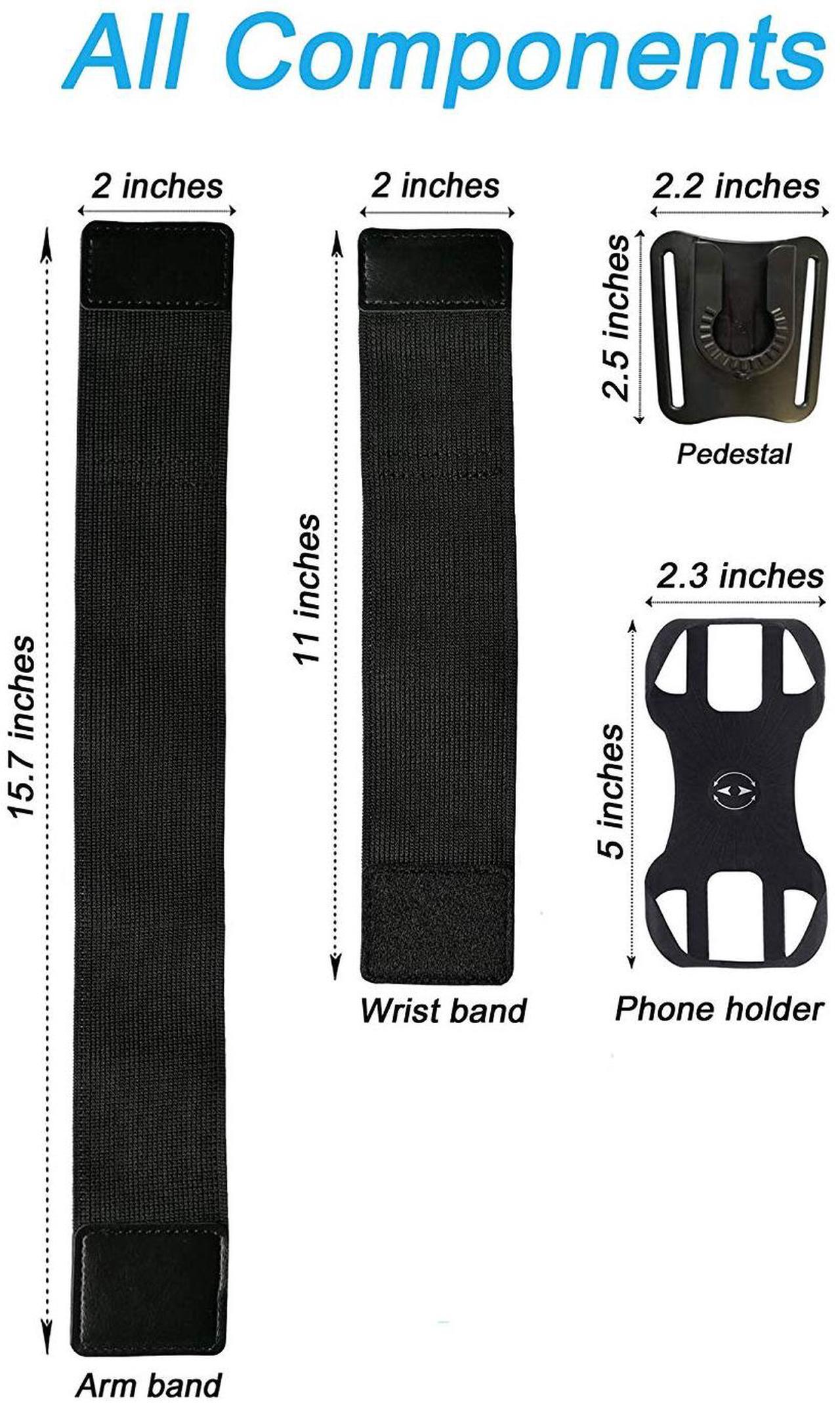 Alt view image 6 of 7 - Werleo Cell Phone Armband for Running, Running Armband for iPhone X, XR, XS, 8, 8 Plus, 7, 7 Plus, 6, 6s, 6s Plus, Galaxy S9, S8, S7, S6, Stylo 4,The Phone is Rotatable and Separable - Black