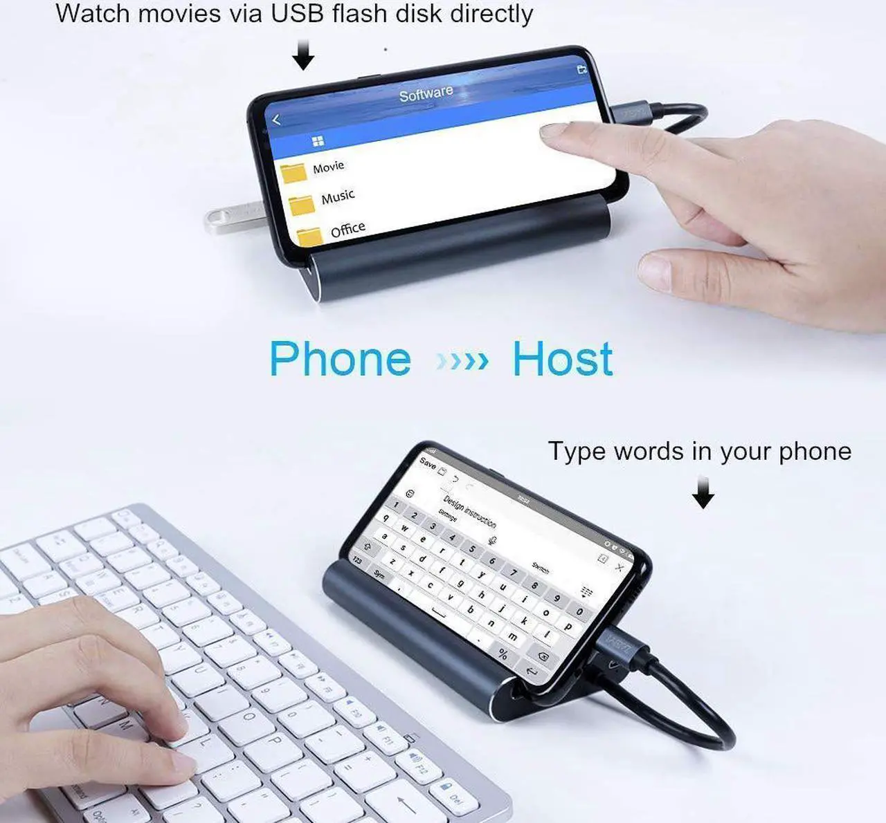 Alt view image 2 of 7 - USB C Hub to HDMI Adapter Werleo 7 in 1 Type C Multiport Adapter with 4K HDMI 1000Mbps Ethernet VGA 3×USB 3.0 Type C Charging Port for MacBook Pro Samsung S8 S9 Disk Keyboard