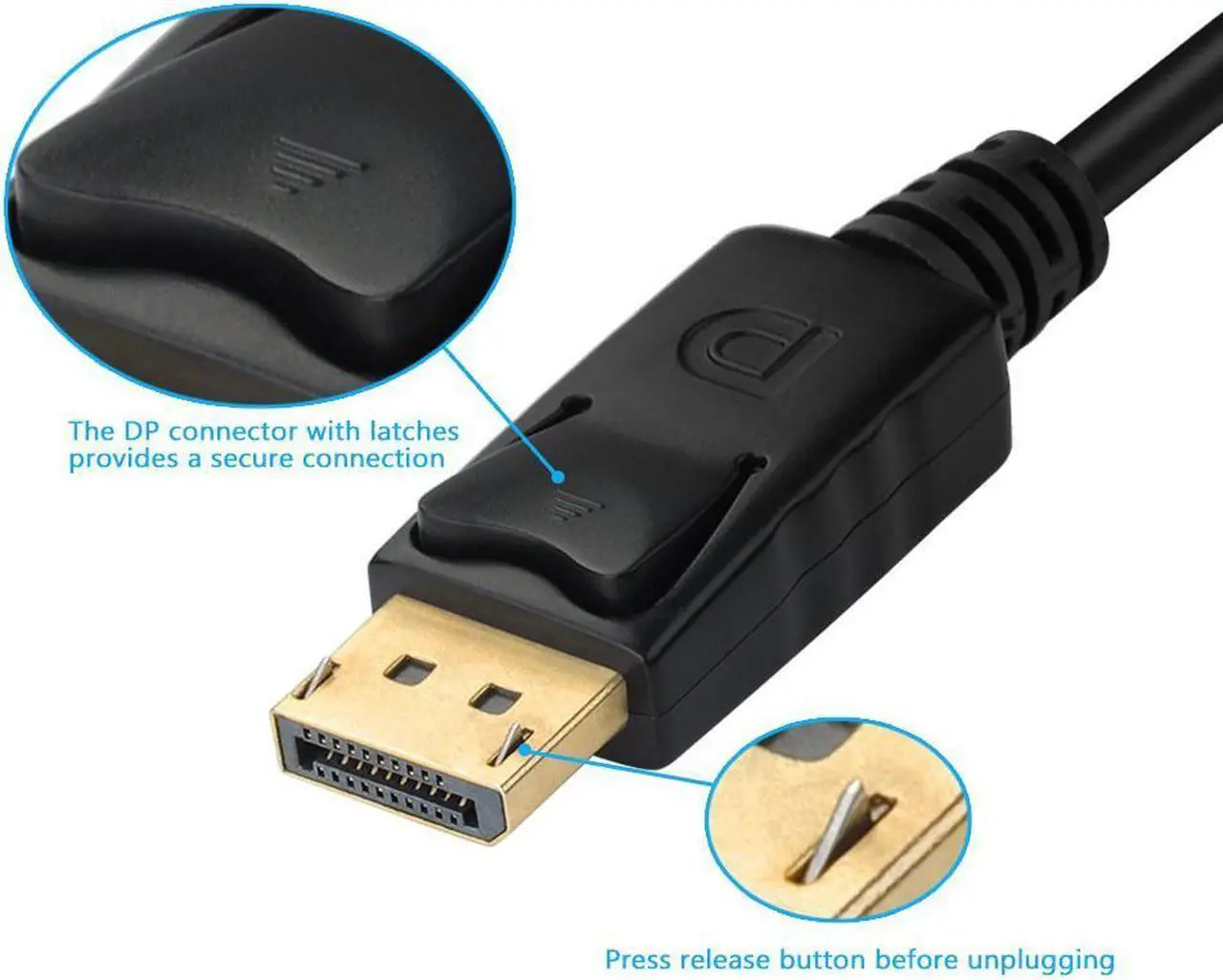 Alt view image 4 of 7 - Werleo Thunderbolt DisplayPort 1.2 to HDMI 4K DVI VGA Adapter Cable 3 in 1 Multi-Function Cable Adapter Converter