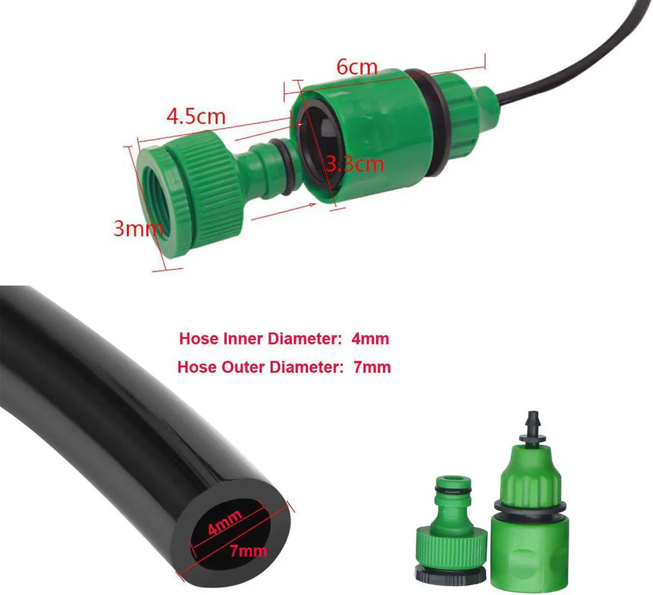 Alt view image 6 of 7 - 50FT Home Garden Mirco Irrigation System Sprinkler Plant Watering Irrigation Kit for Outdoor Garden Green House Flower Lawn Using