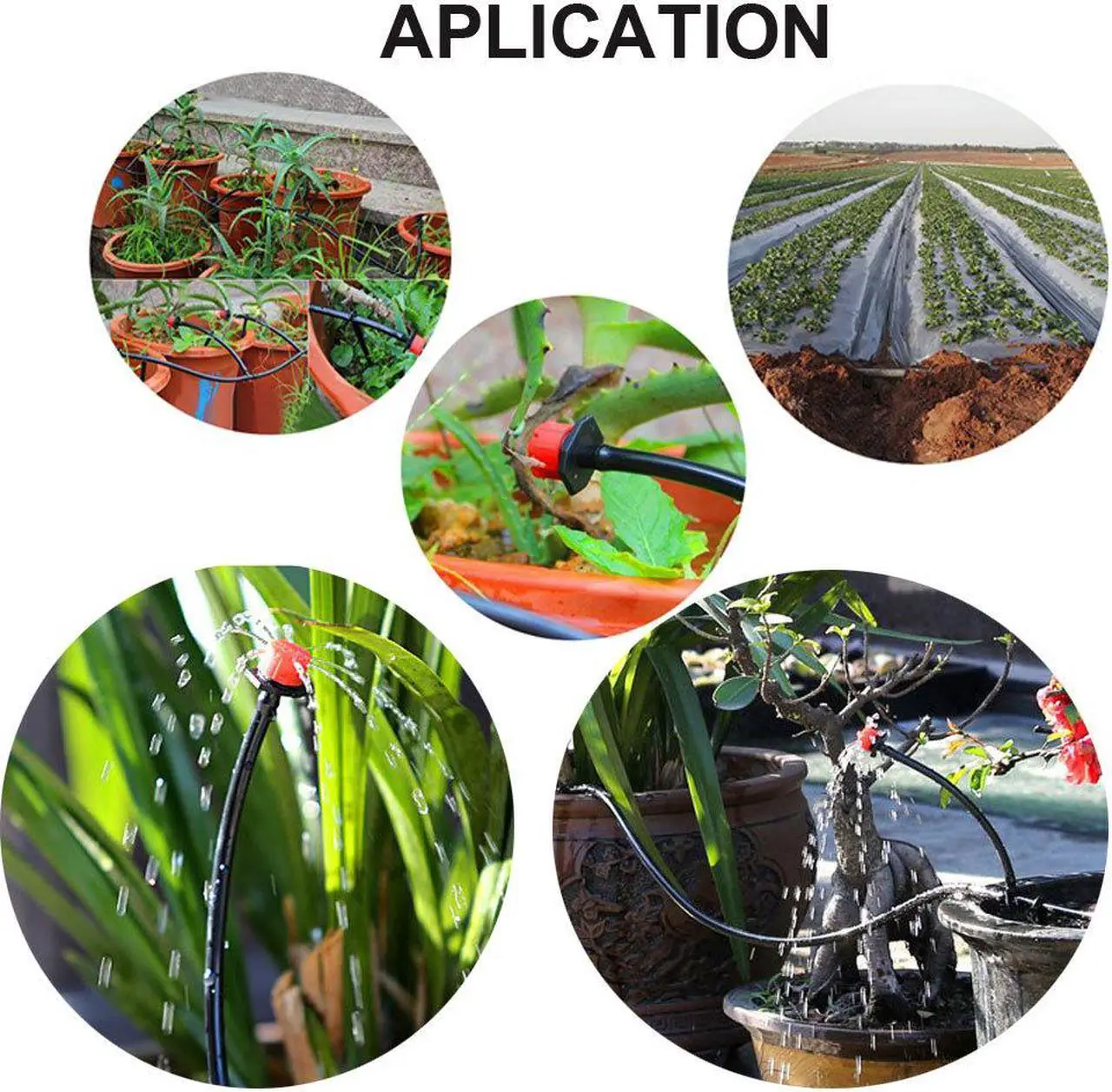 Alt view image 2 of 7 - 50FT Home Garden Mirco Irrigation System Sprinkler Plant Watering Irrigation Kit for Outdoor Garden Green House Flower Lawn Using