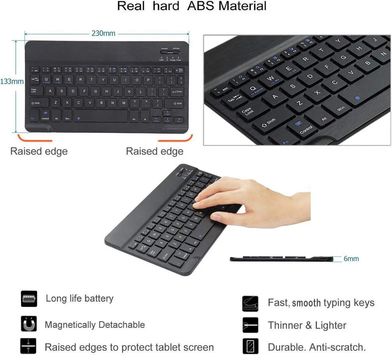 Alt view image 4 of 7 - Werleo iPad 2 3 4 Keyboard Case Untra Thin Smart Stand Cover with Magnetically Detachable Wireless Bluetooth Keyboard Case for Apple iPad 2 iPad 3 iPad 4