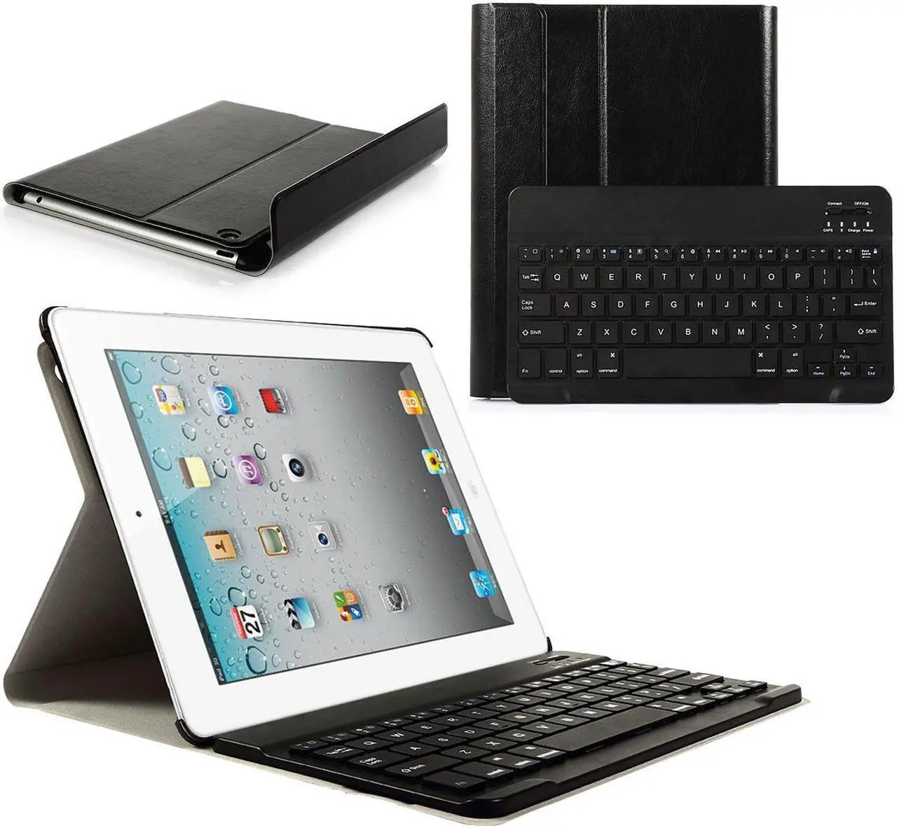 Main image of Werleo iPad 2 3 4 Keyboard Case Untra Thin Smart Stand Cover with Magnetically Detachable Wireless Bluetooth Keyboard Case for Apple iPad 2 iPad 3 iPad 4