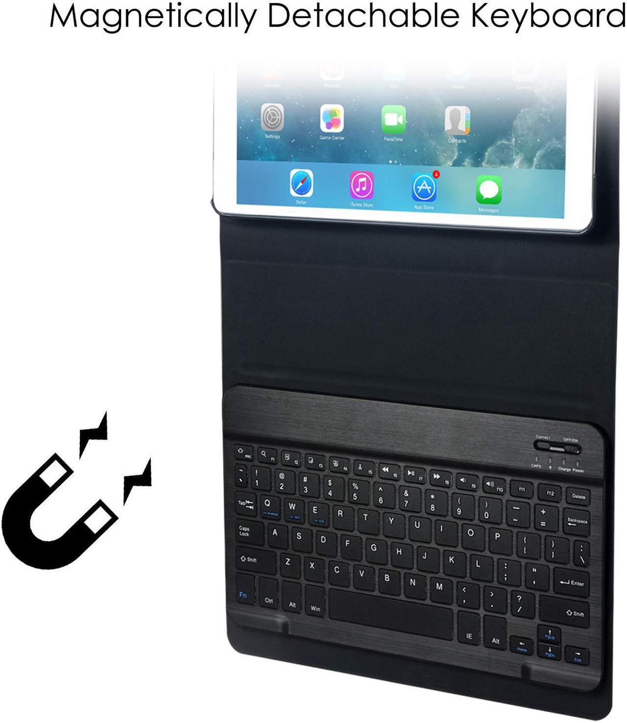 Alt view image 5 of 7 - Werleo Keyboard Case for Apple iPad 2 3 4 Folding Leather Folio Cover with Removable Bluetooth Keyboard for iPad 2 iPad 3 iPad 4 Tablet Black