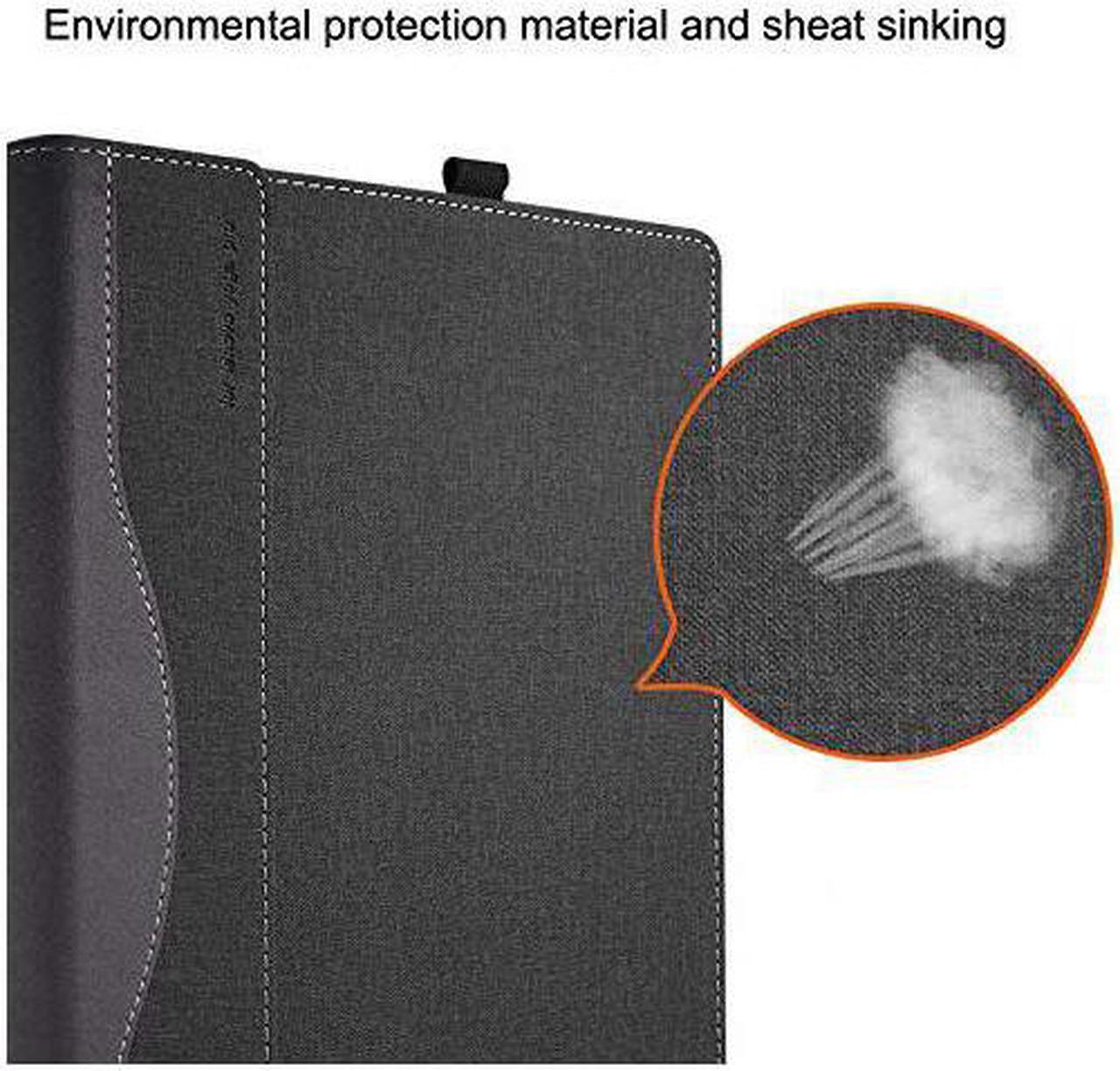 Alt view image 4 of 7 - Protective Case for Lenovo Yoga 900 13.9 Inch Hard Laptop Case Shell PU Leather Folio Stand Cover for Lenovo Yoga 4 Pro 13.9" Laptop Cover