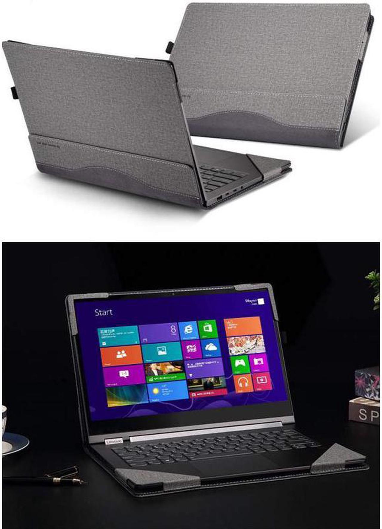 Alt view image 7 of 7 - Protective Case for Lenovo Yoga 900 13.9 Inch Hard Laptop Case Shell PU Leather Folio Stand Cover for Lenovo Yoga 4 Pro 13.9" Laptop Cover