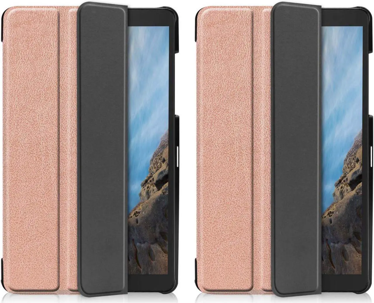 Alt view image 6 of 7 - Compatible with Samsung Galaxy Tab A 8.0 2019 Case SM-T290 / T295 / T297 Shockproof Folio Stand Cover PU Leather Holster Tablet Protective Case with Kickstand