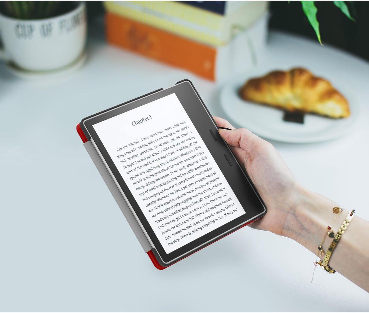 Alt view image 7 of 7 - Werleo Case For  All-New Kindle Oasis - 9th and 10th Generation ONLY 2017 and 2019 Release - Premium Ultra Lightweight Shell Cover with Auto Wake / Sleep