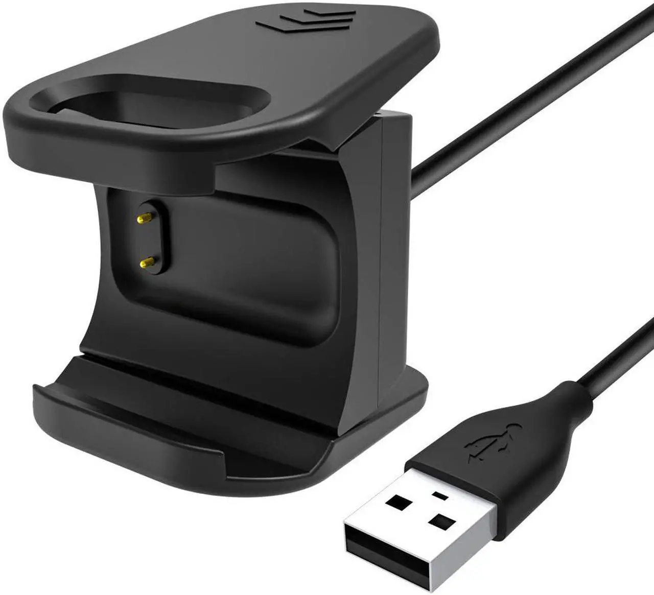 Alt view image 2 of 6 - Werleo Compatible Fitbit Charge 3 Charger Cable 3.3Ft Replacement USB Charging Cable Charging Cord with Cable Cradle Dock Adapter Compatible Fitbit Charge 3 HR Fitness Tracker Smart Watch - 2 Pack