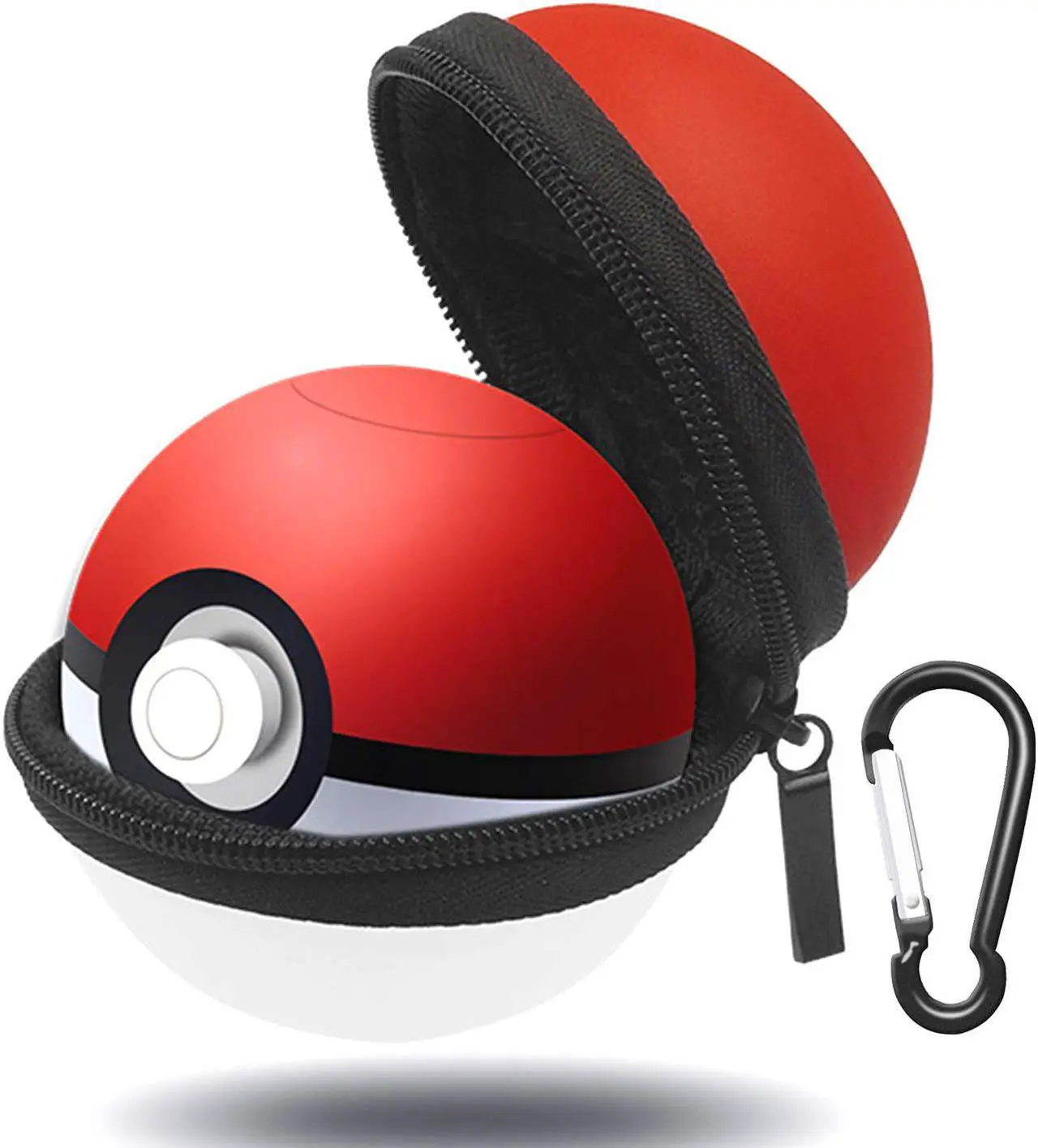 Alt view image 2 of 7 - WERLEO Protective Cover Case Cover for Pokeball Plus Controller Poke Ball Plus Pikachu Eevee Carrying Case Bag ( Red Bag+ Clear case )