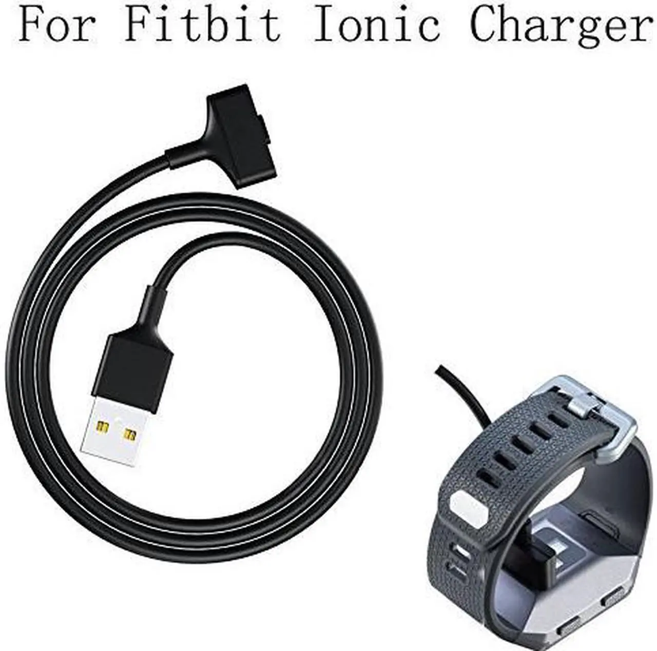 Alt view image 4 of 7 - WERLEO Compatible Fitbit Ionic Charging Cable 2 Pack Replacement USB Charger Charging Cable Adapter Compatible Fitbit Ionic Smartwatch - 3 feet Sturdy Fitbit Ionic Power Charging Cord