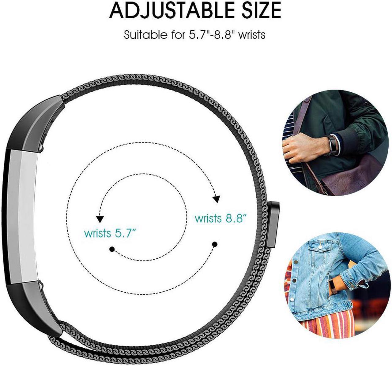Alt view image 6 of 7 - Werleo Stainless Steel Replacement Bands Compatible with Fitbit Alta HR and Fitbit Alta