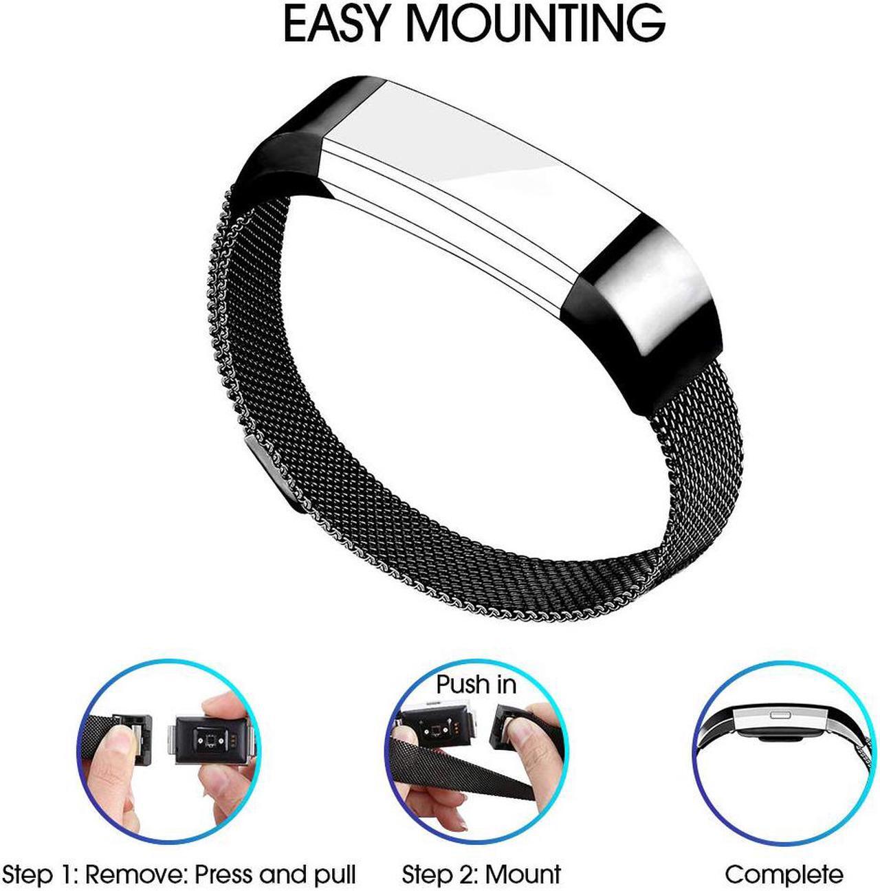 Alt view image 3 of 7 - Werleo Stainless Steel Replacement Bands Compatible with Fitbit Alta HR and Fitbit Alta