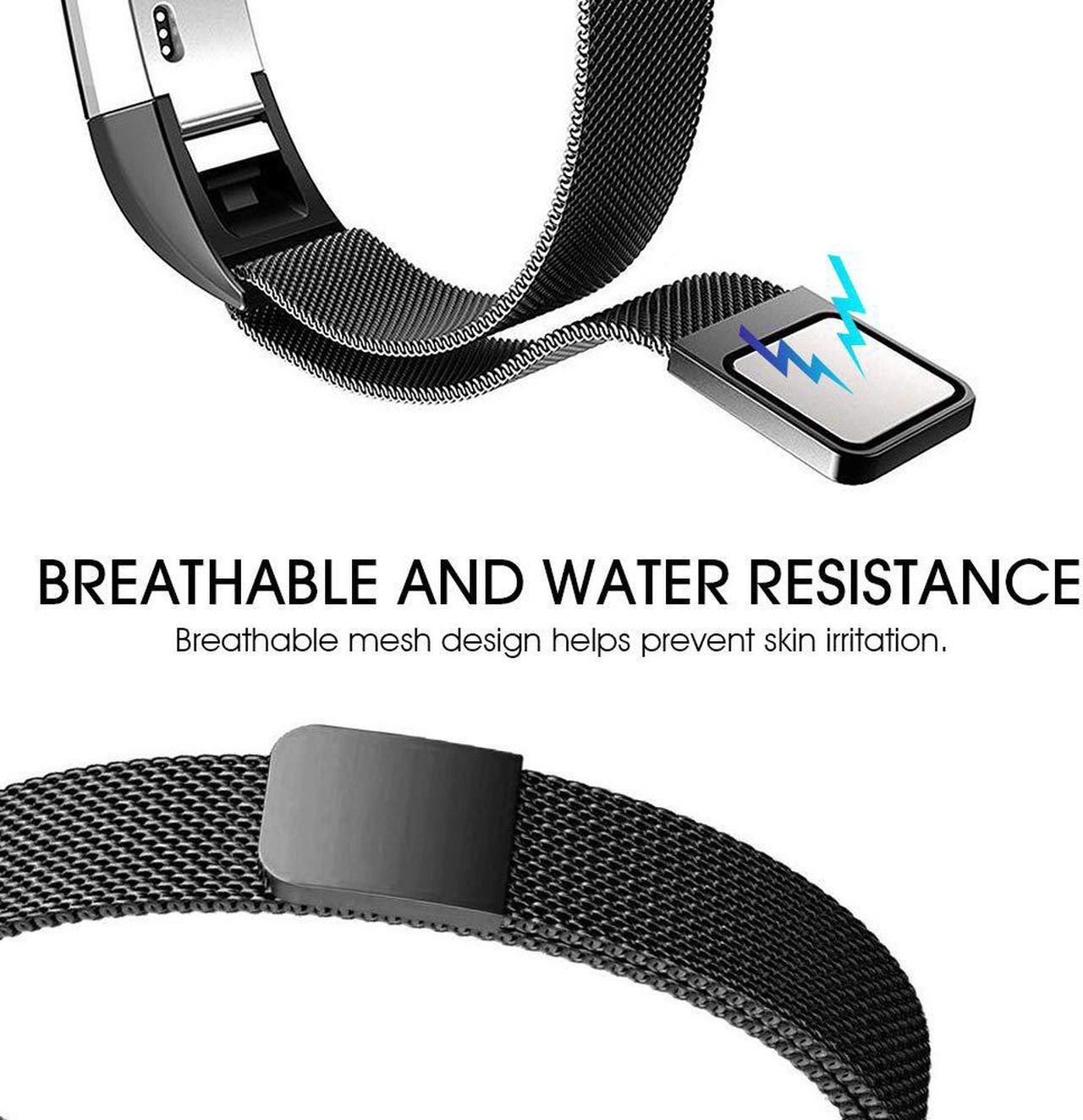 Alt view image 4 of 7 - Werleo Stainless Steel Replacement Bands Compatible with Fitbit Alta HR and Fitbit Alta