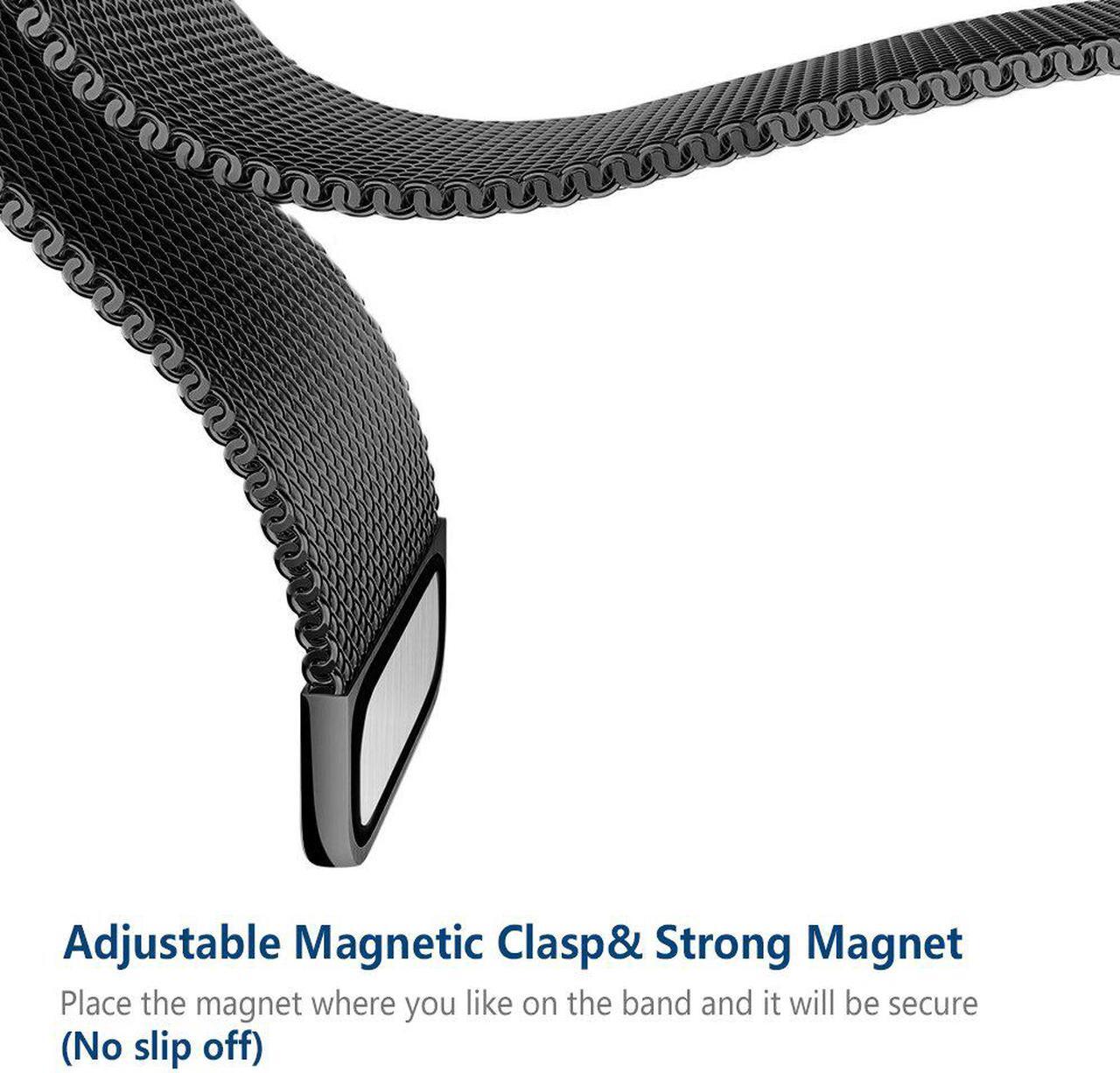Alt view image 5 of 7 - Werleo  Compatible for Fitbit Charge 2 Band Small / Large Replacement Milanese Band Strap with Magnetic Closure Clasp for Fitbit Charge 2