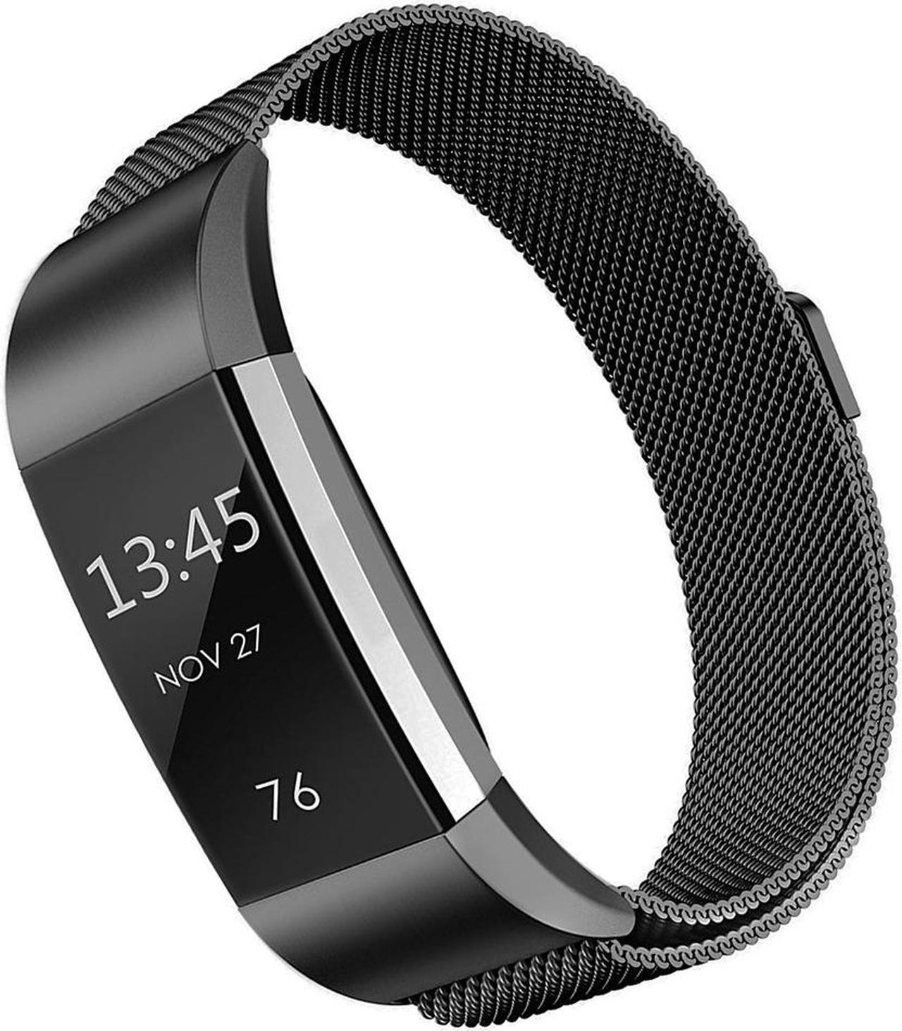 Alt view image 4 of 7 - Werleo  Compatible for Fitbit Charge 2 Band Small / Large Replacement Milanese Band Strap with Magnetic Closure Clasp for Fitbit Charge 2