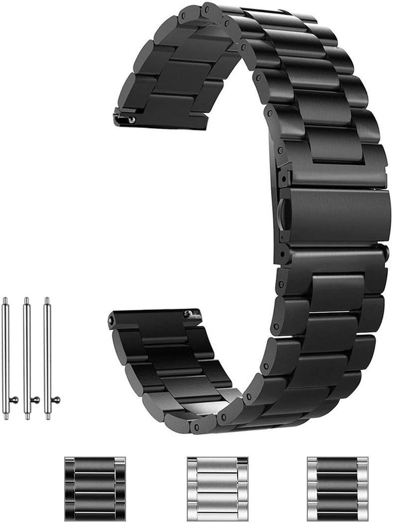 Alt view image 5 of 7 - Metal Bands Compatible Galaxy Watch 46mm / Gear S3 Frontier / Classic Watch Band 22mm Stainless Steel Replacement Bracelet Wrist Strap for Galaxy Watch 46mm SM-R800 / Gear S3 Smartwatch