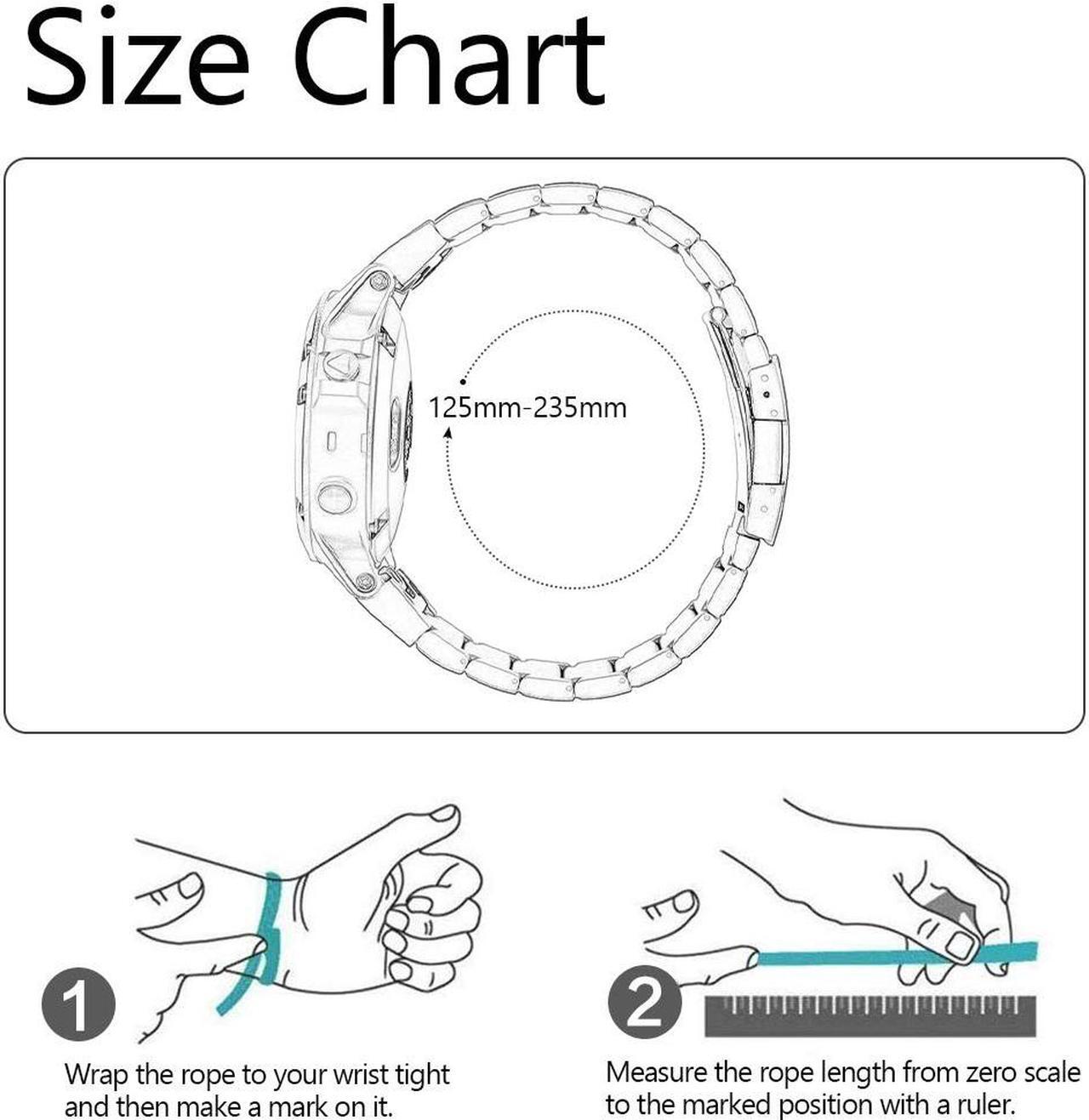Alt view image 4 of 7 - Metal Bands Compatible Galaxy Watch 46mm / Gear S3 Frontier / Classic Watch Band 22mm Stainless Steel Replacement Bracelet Wrist Strap for Galaxy Watch 46mm SM-R800 / Gear S3 Smartwatch