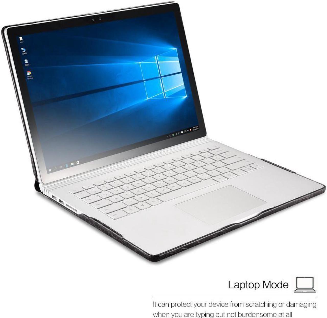 Alt view image 5 of 7 - WERLEO Surface Book Case Surface Book 2 Leather Protecive Case Crocodile Series Genuine Leather Detachable Folio Cover for 13.5 Inch Microsoft Surface Book 1 / 2  (Intel Core i5 ONLY)